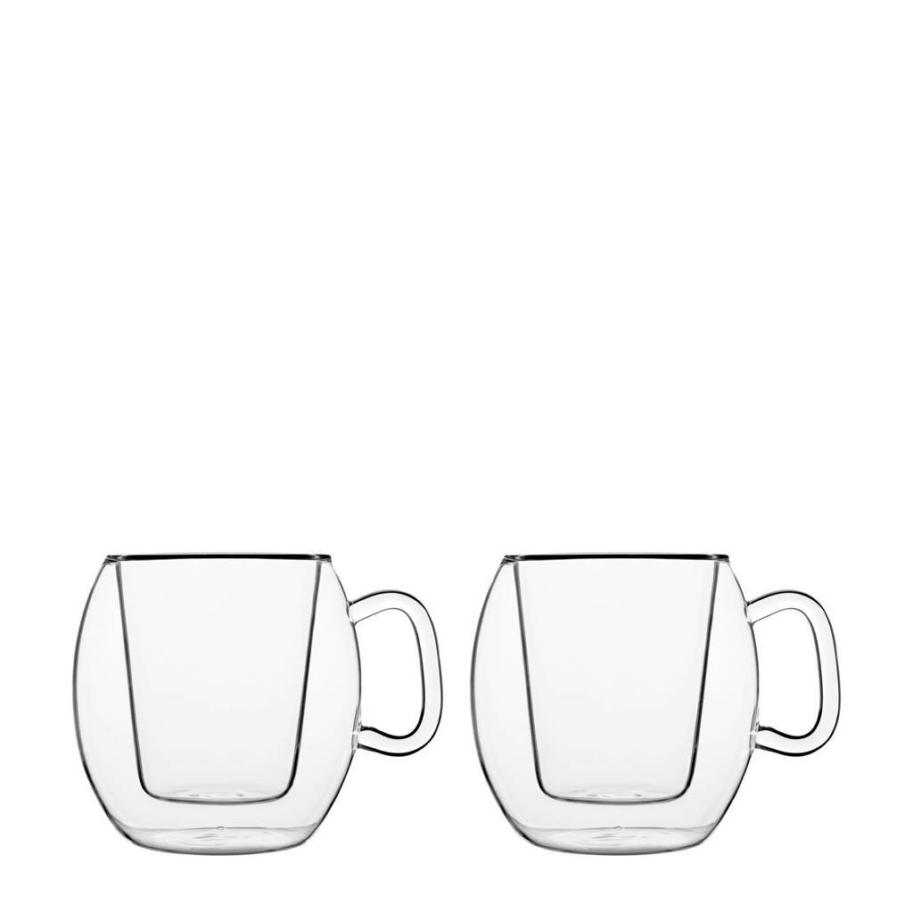 Luigi Bormioli Thermic koffieglas (Ø10,6 cm) (set van 2), Transparant