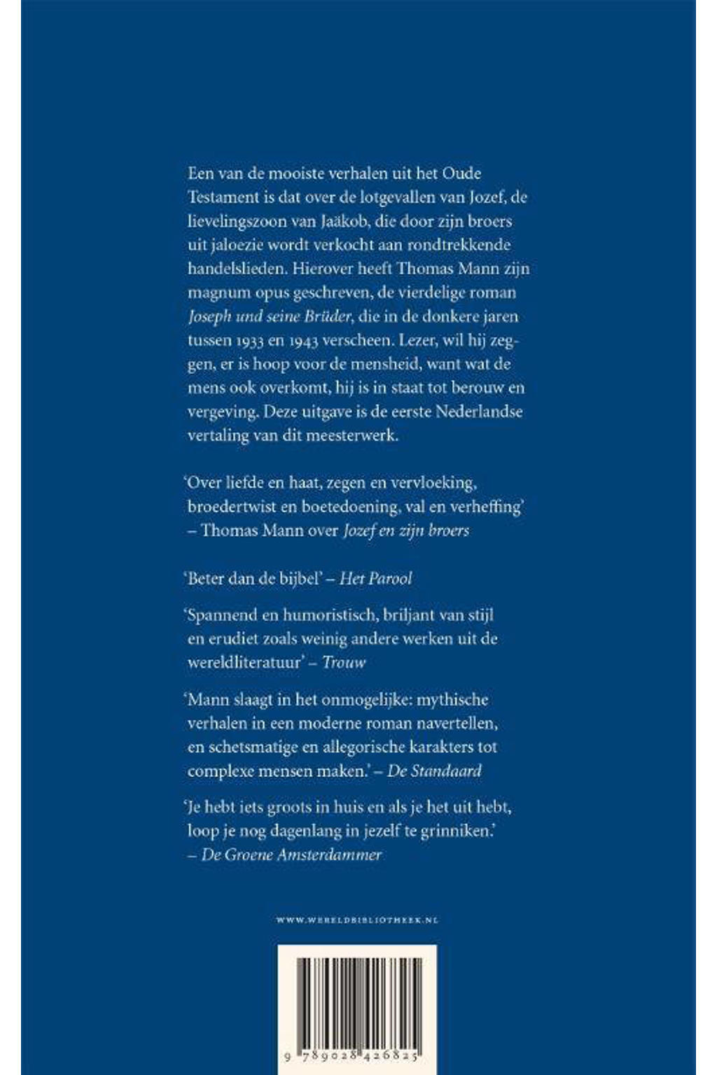 Thomas Mann Jozef en zijn broers wehkamp