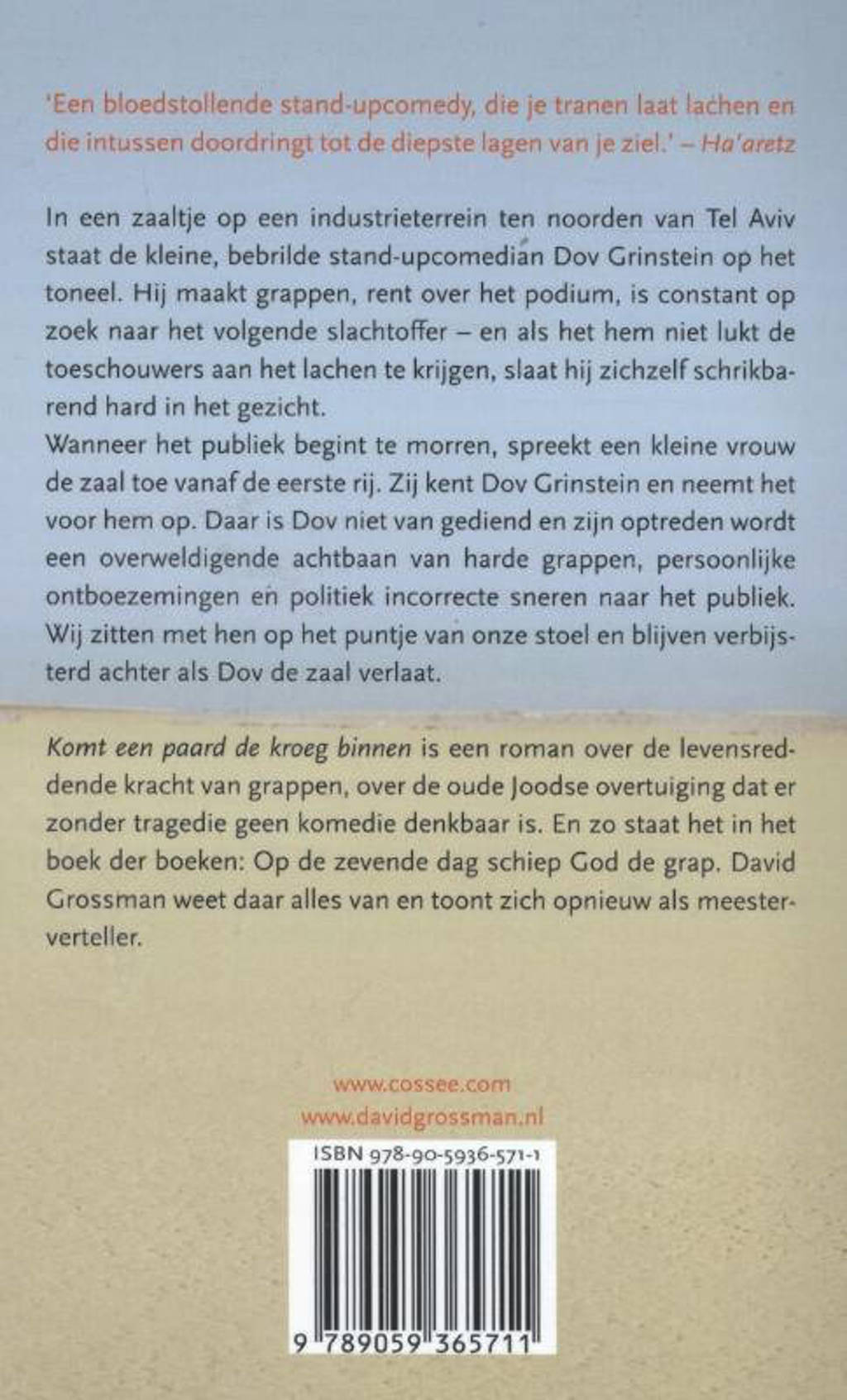 David Grossman Komt een paard de kroeg binnen wehkamp