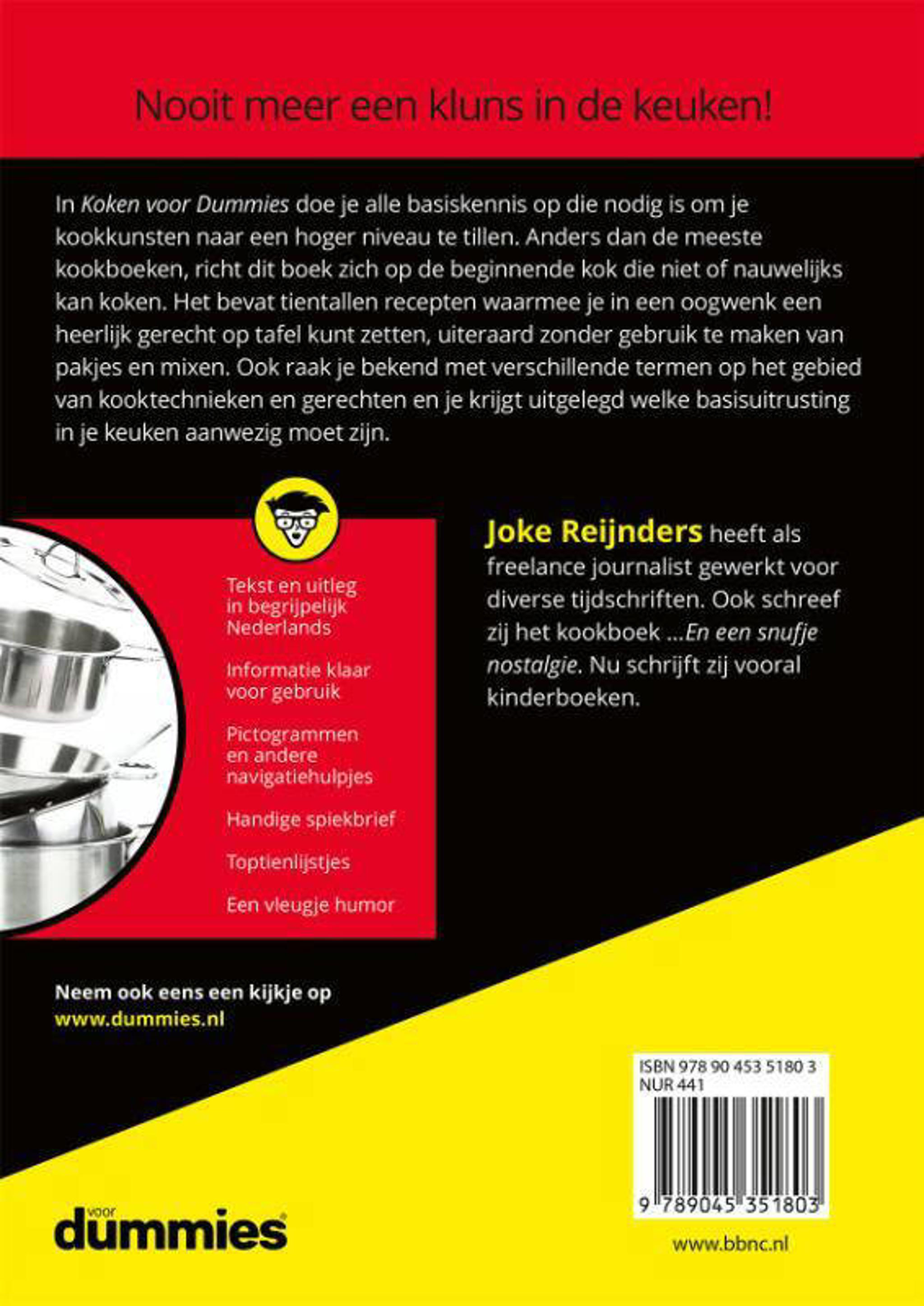 Joke Reijnders Voor Dummies Koken voor