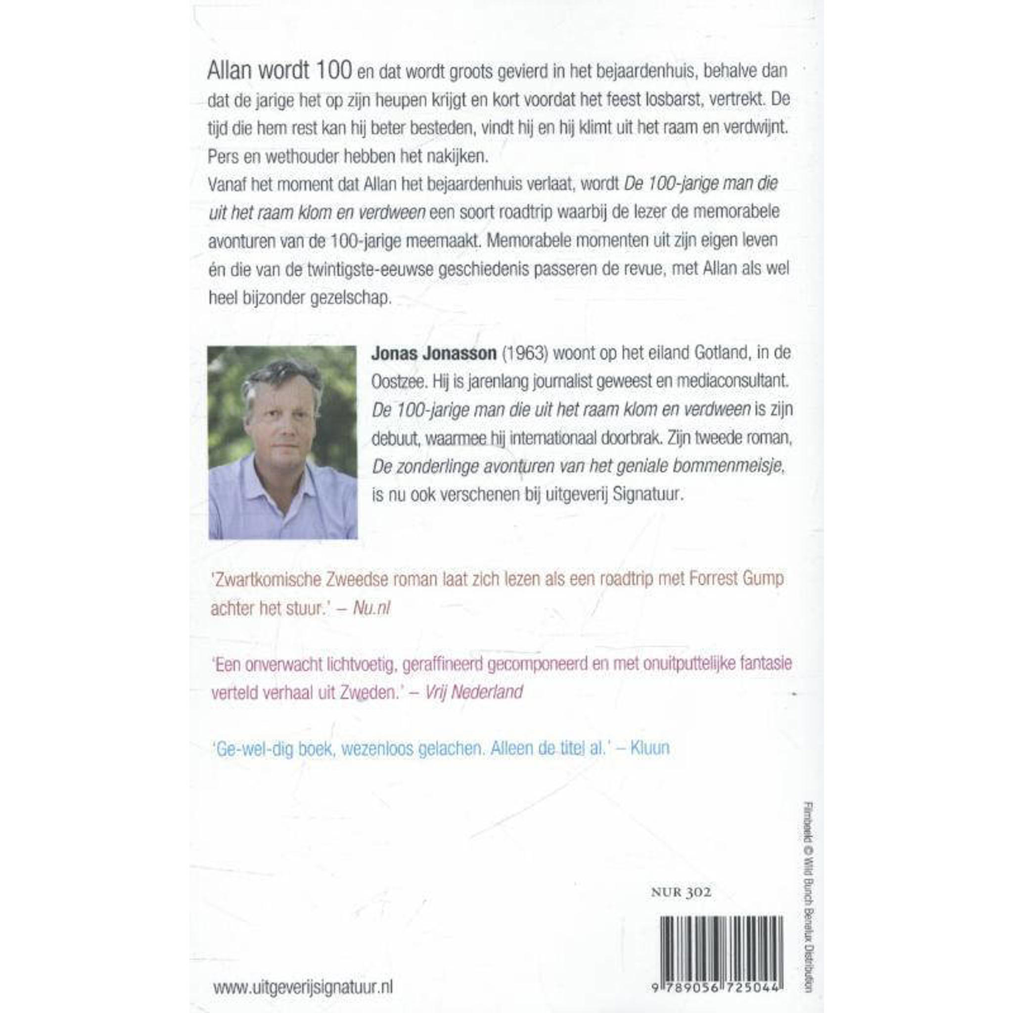 Jonas Jonasson De 100jarige man die uit het raam klom en verdween wehkamp