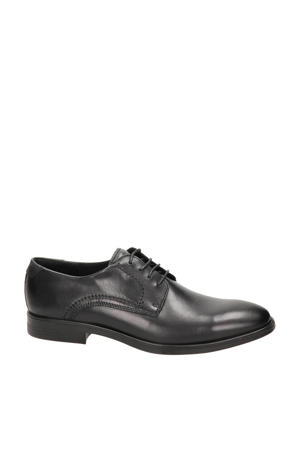 Melbourne leren veterschoenen zwart