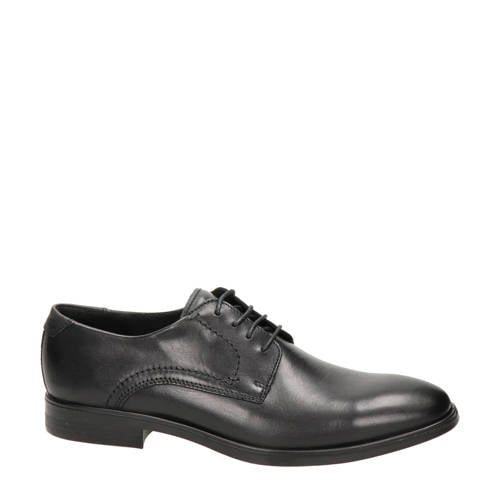 Ecco Melbourne leren veterschoenen zwart afbeelding
