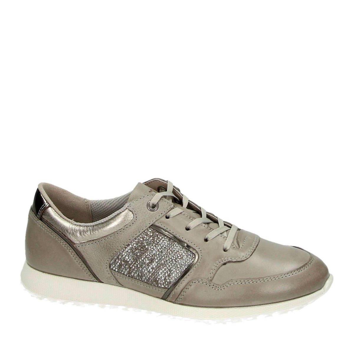 Ecco sneakers van leer en nubuck wehkamp