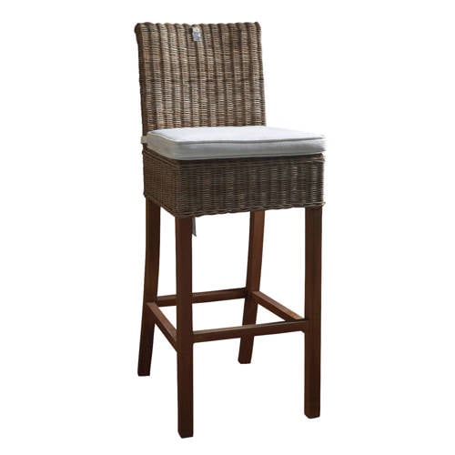 Riviera Maison barkruk Rustic Rattan - Riet/creme