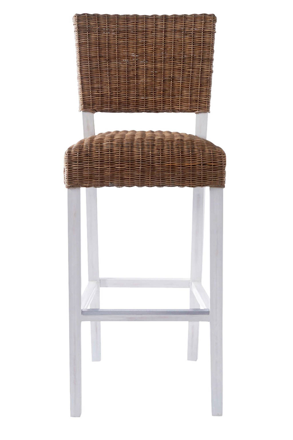Riviera Maison barkruk Beecham, Bruin/wit
