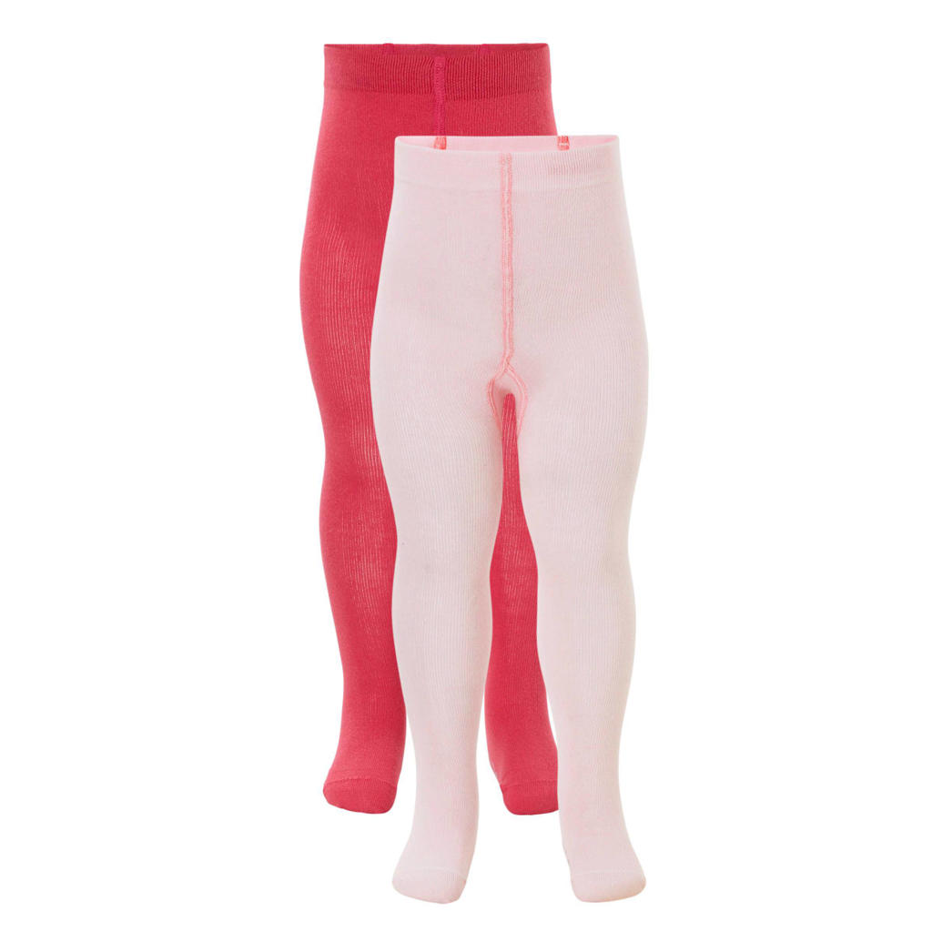 Set van 2 roze meisjes whkmp's own baby maillot met effen