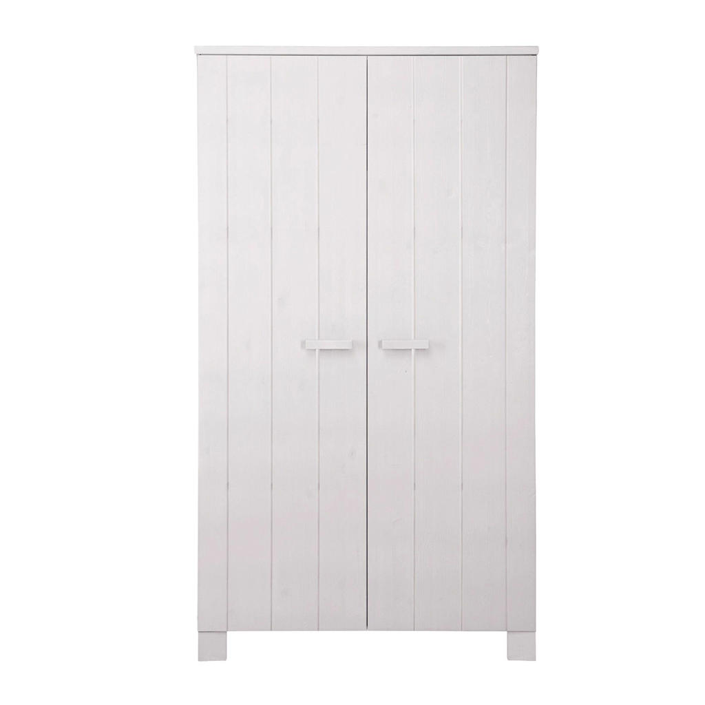 Woood 2-deurs kledingkast wit Robin