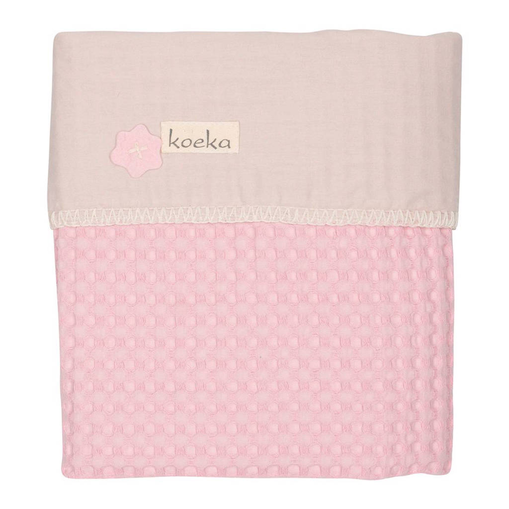 Koeka Antwerp wiegdeken 75x100 cm old baby pink/pebble