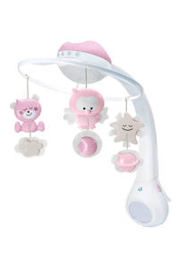 Infantino 3 in 1 muziekmobiel met lampje roze, Roze