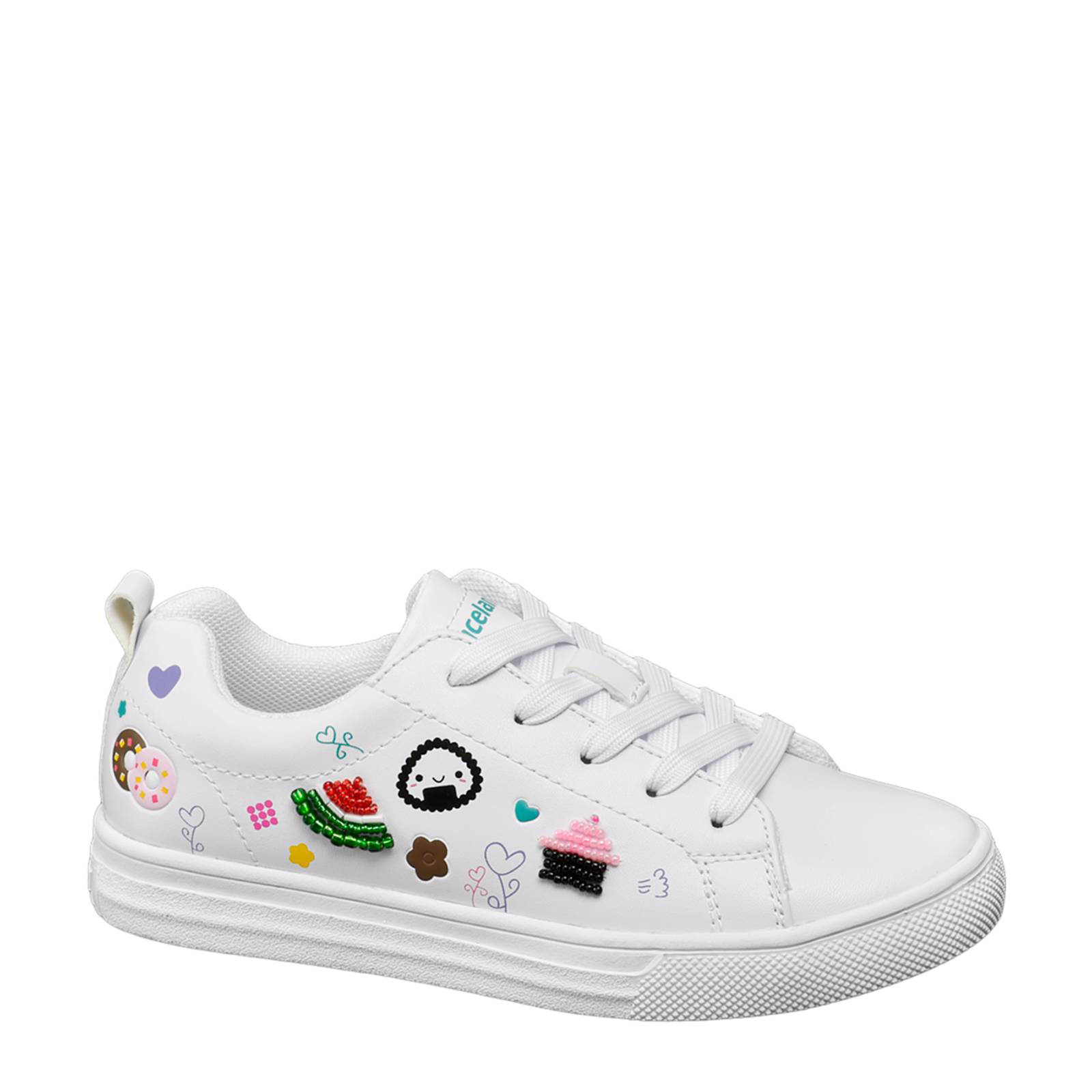 vanHaren Graceland sneakers met patches wit | wehkamp