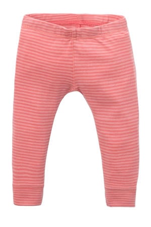 baby gestreepte legging van katoen roze