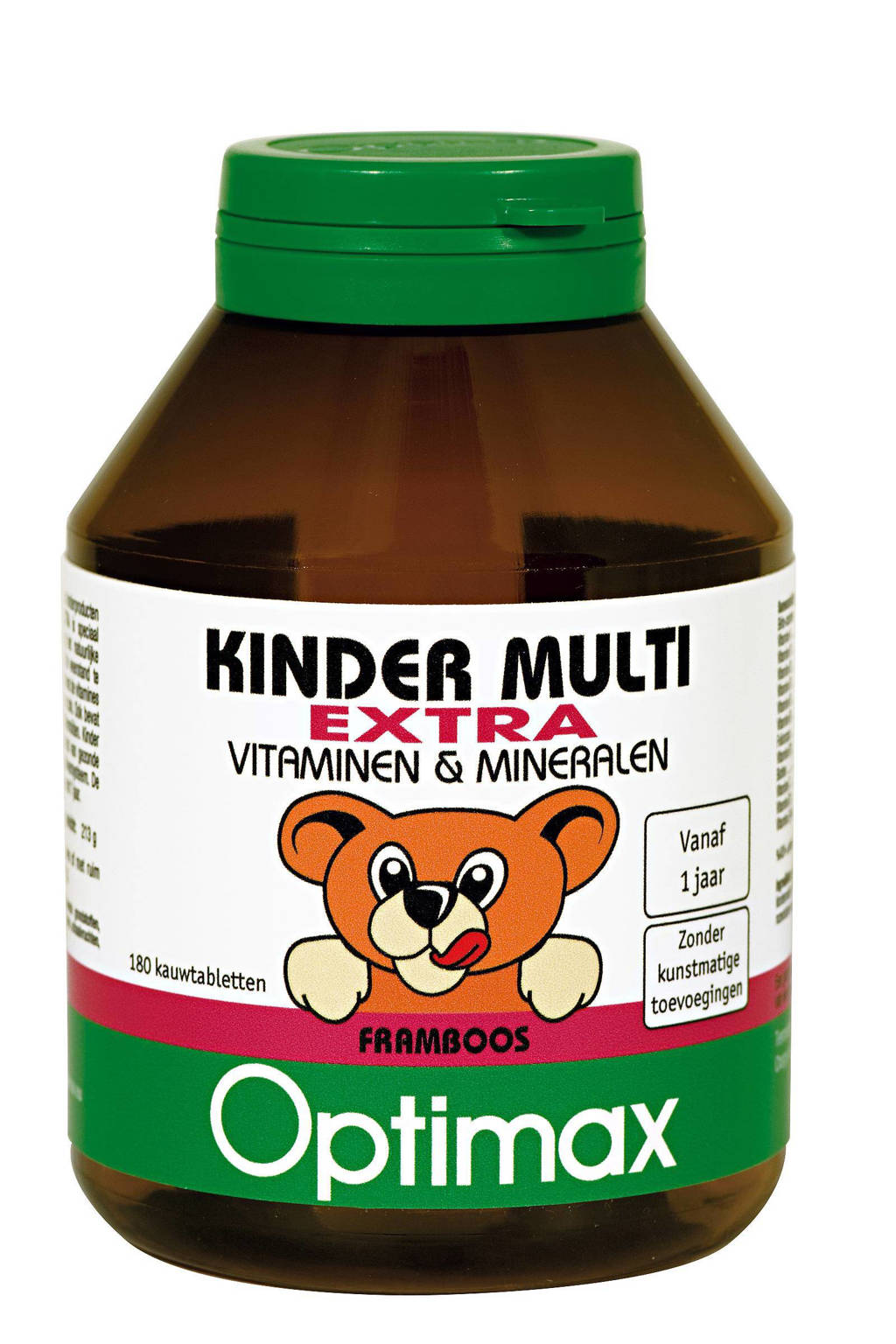 Optimax Kinder Multi Extra - 180 kauwtabletten, 180 stuks, Framboos