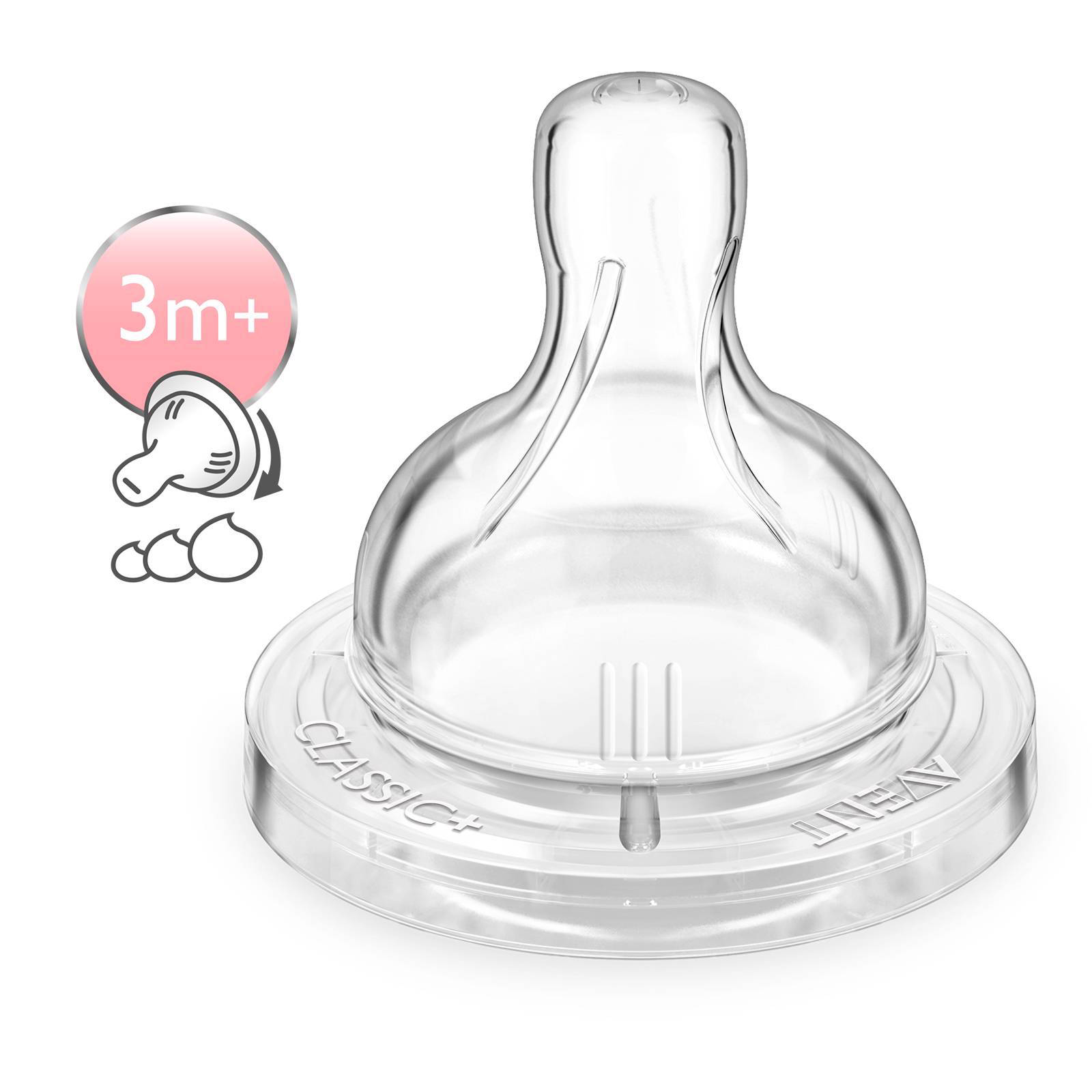 2 Tetinas Philips Avent Clásico Flujo Rápido Anticólico - Bebés