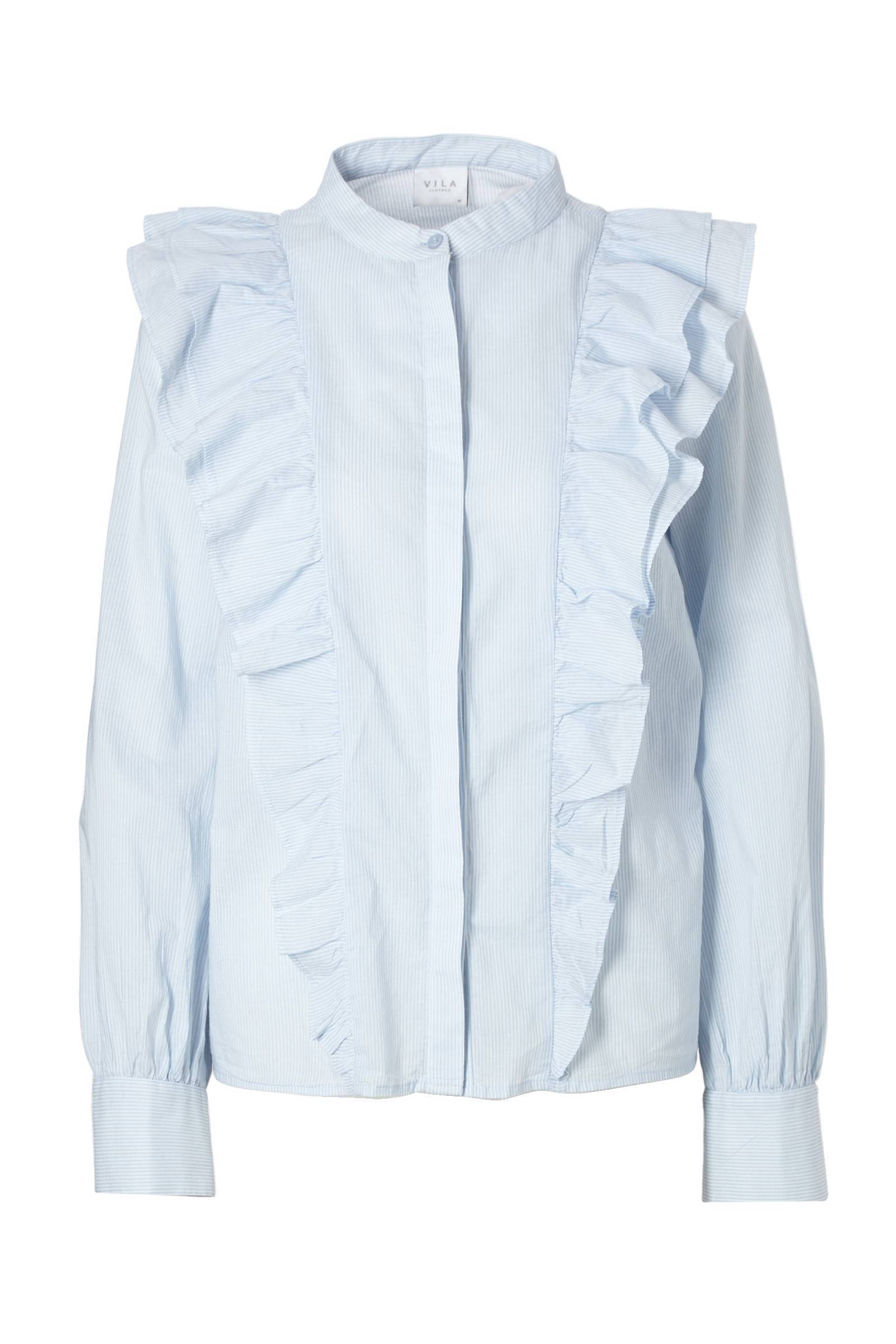VILA gestreepte blouse met ruches | wehkamp VILA streepblouse met strik | wehkamp
