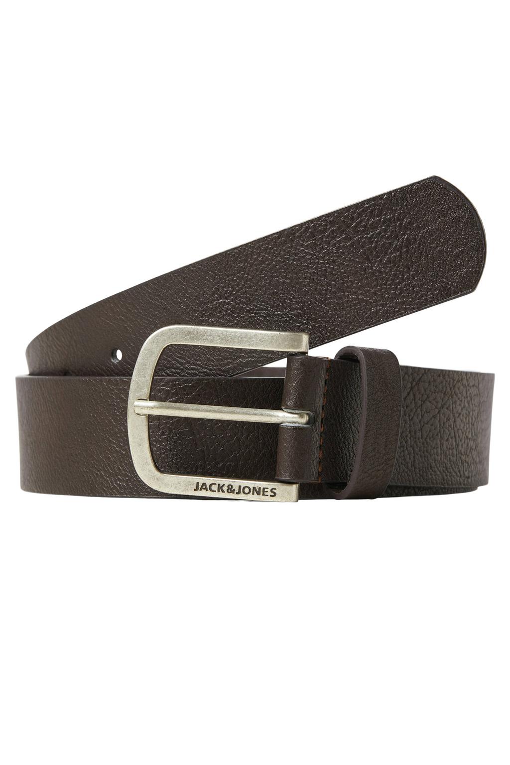 JACK & JONES leren riem JACHARRY donkerbruin