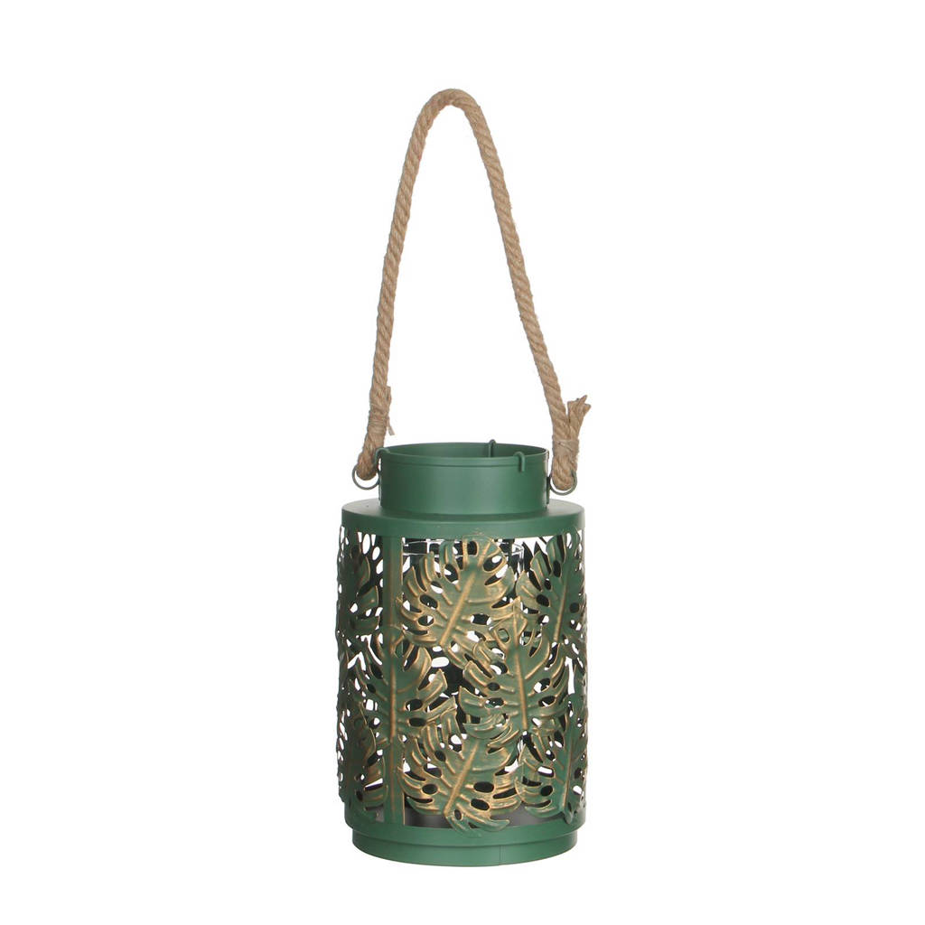 Mica windlicht (S), Groen/goud