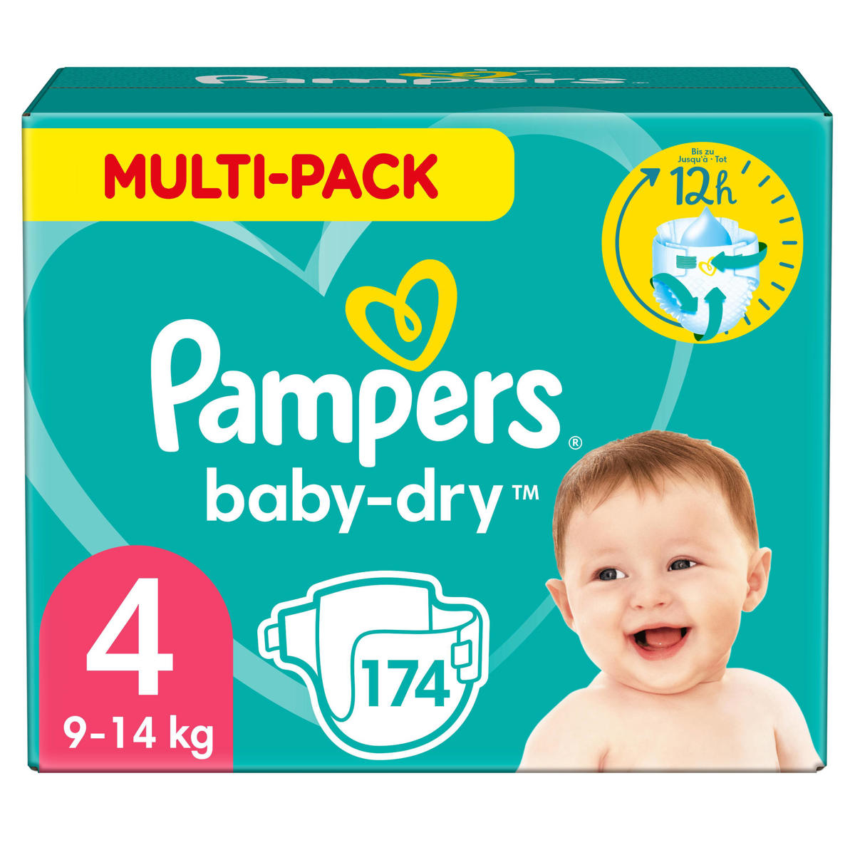 Absoluut in verlegenheid gebracht Goot Pampers Baby-Dry Luiers - Maat 4 (9-14 kg) - 174 stuks - Multi-Pack |  wehkamp
