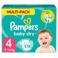 Pampers Baby-Dry maandbox maat 4 (9-14 kg) 174 luiers