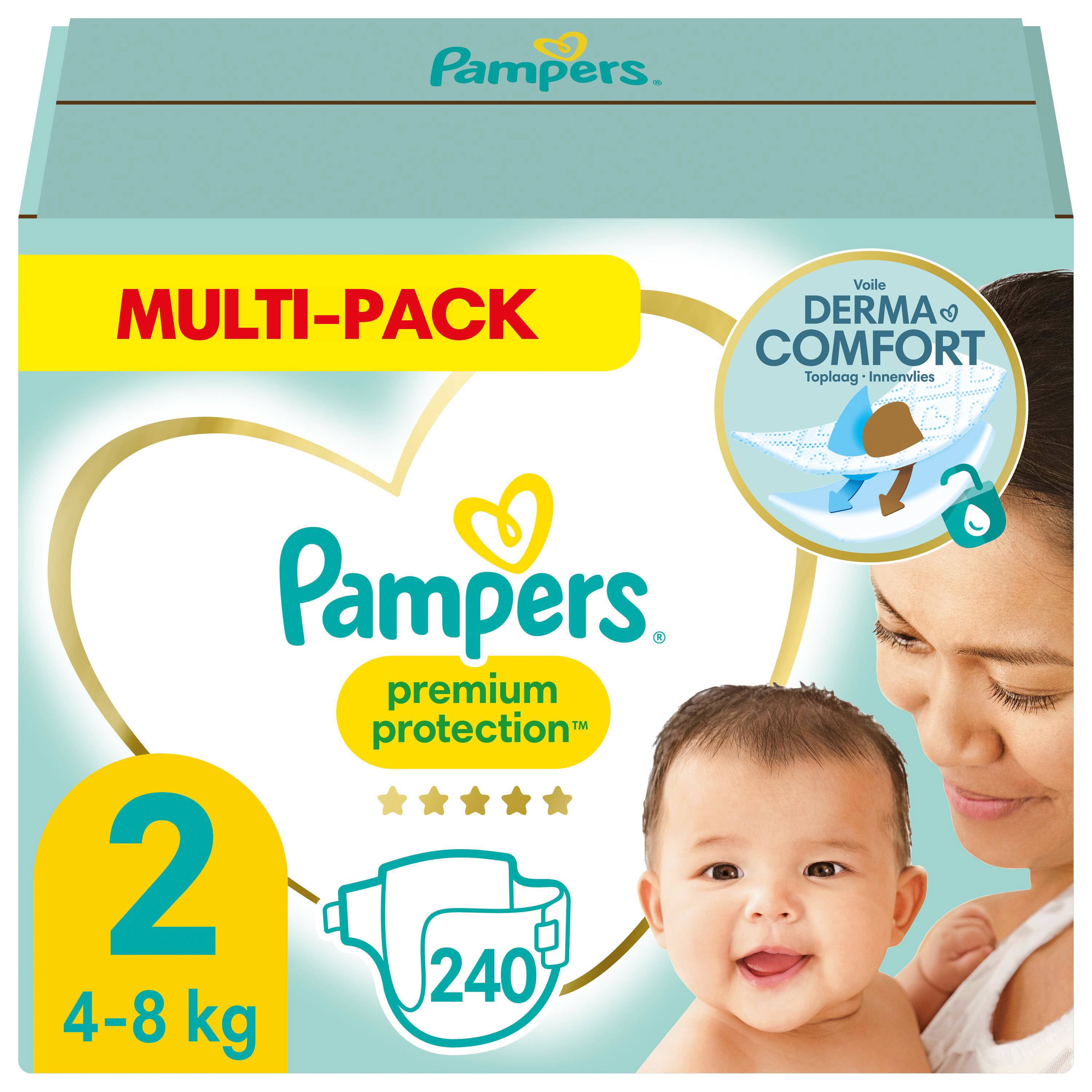 Pampers Premium Protection Maat 2 (4kg-8kg) 240 Luiers | wehkamp