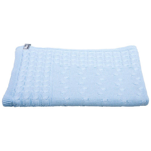 Babys Only Kabel Wiegdeken 75X90 Cm Babyblauw babys only kopen in de aanbieding