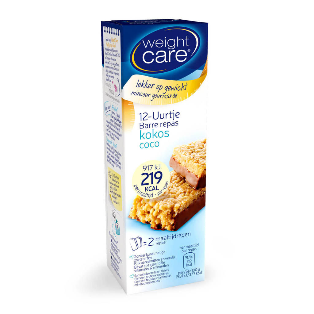 Weight Care 12 uurtje Kokos - 1 pak 2 stuks (2x58g)