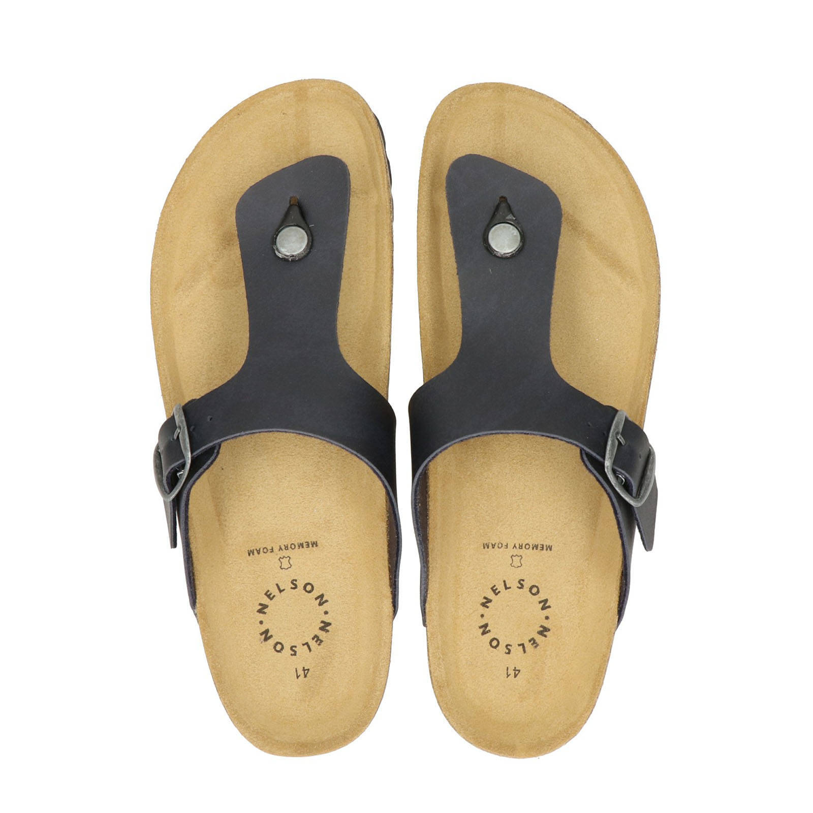 Nelson teenslippers donkerblauw | wehkamp
