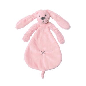 Rabbit Richie knuffeldoekje - Roze - 25 cm