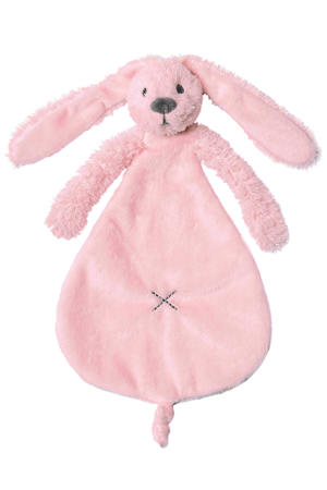 Rabbit Richie knuffeldoekje - Roze - 25 cm