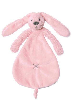 Rabbit Richie knuffeldoekje - Roze - 25 cm