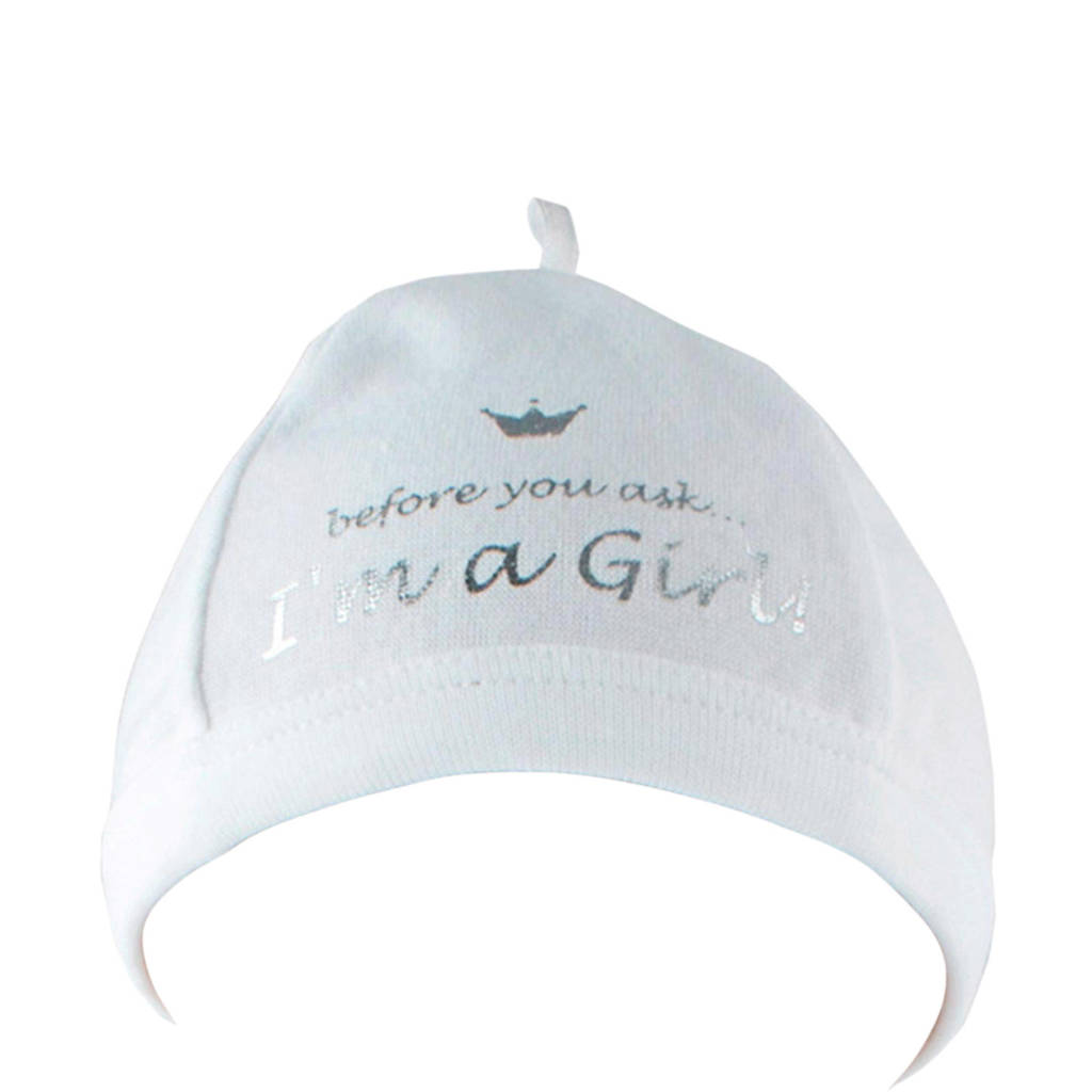 BamBam newborn baby muts I'm A Girl, Wit