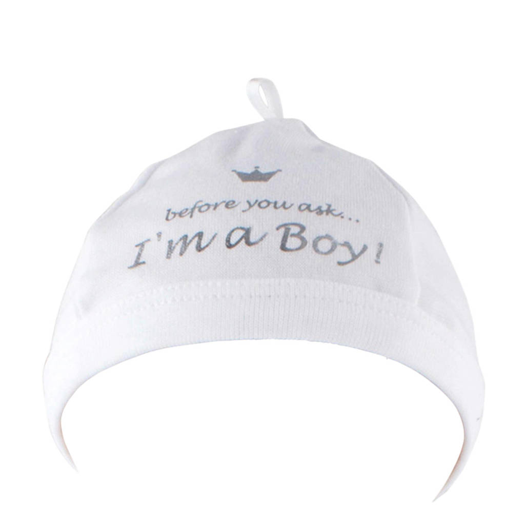 BamBam newborn baby muts I'm A Boy, Wit