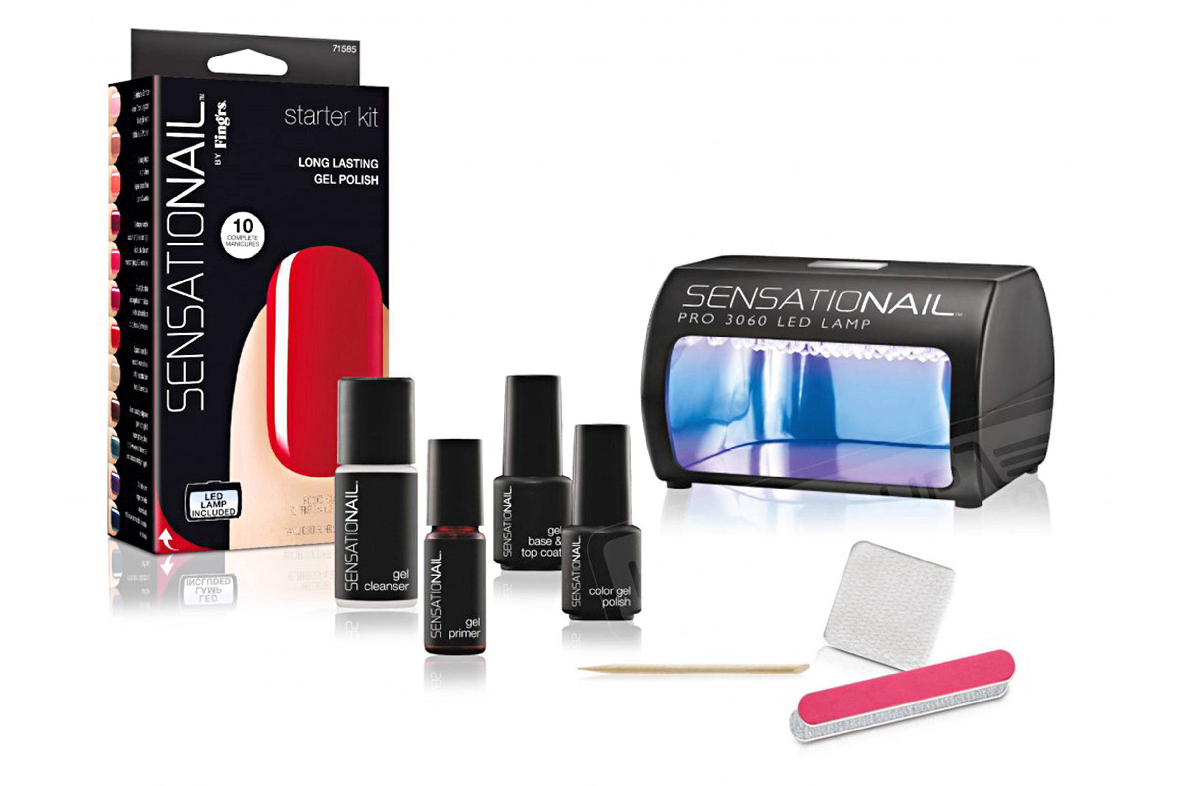 Sensationail Gelnagellak starterkit met UVlamp scarlet red wehkamp