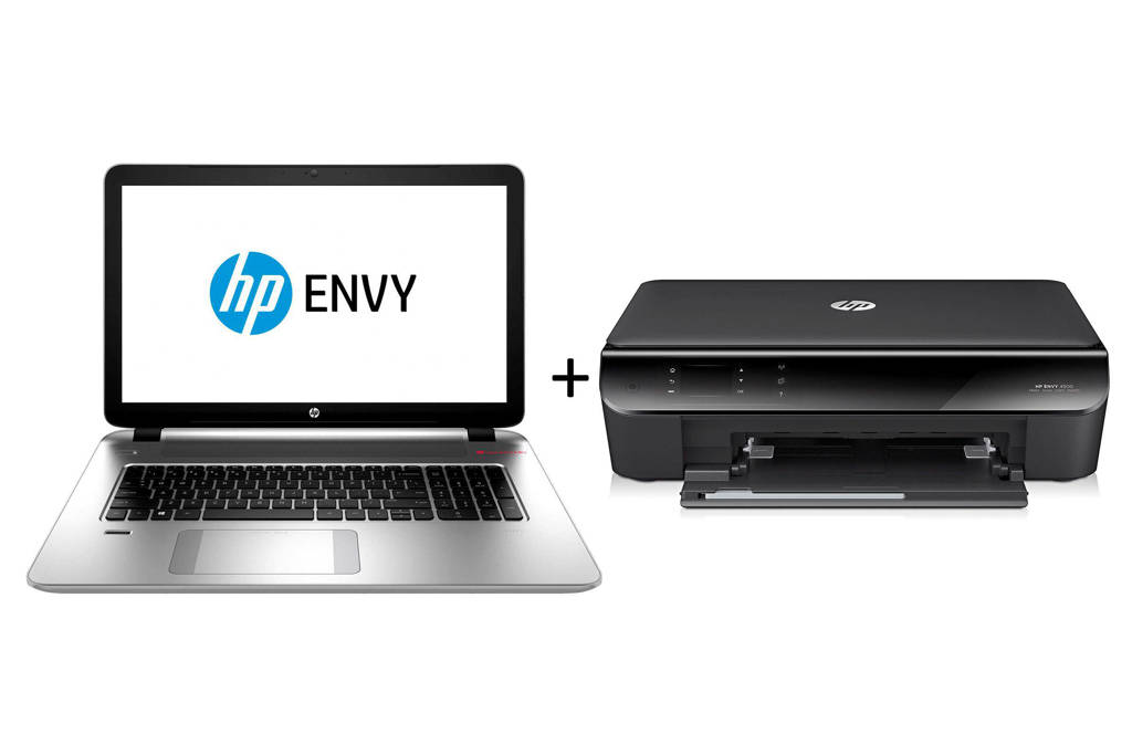 HP Envy 17-k144nd laptop + gratis Envy 4507 17.3 inch all-in-one printer, Zilver