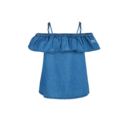 We Fashion Blue Ridge Open Shoulder Top Blauw we fashion kopen in de aanbieding