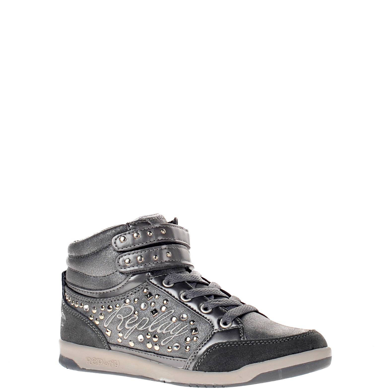 REPLAY leren sneakers meisjes | wehkamp