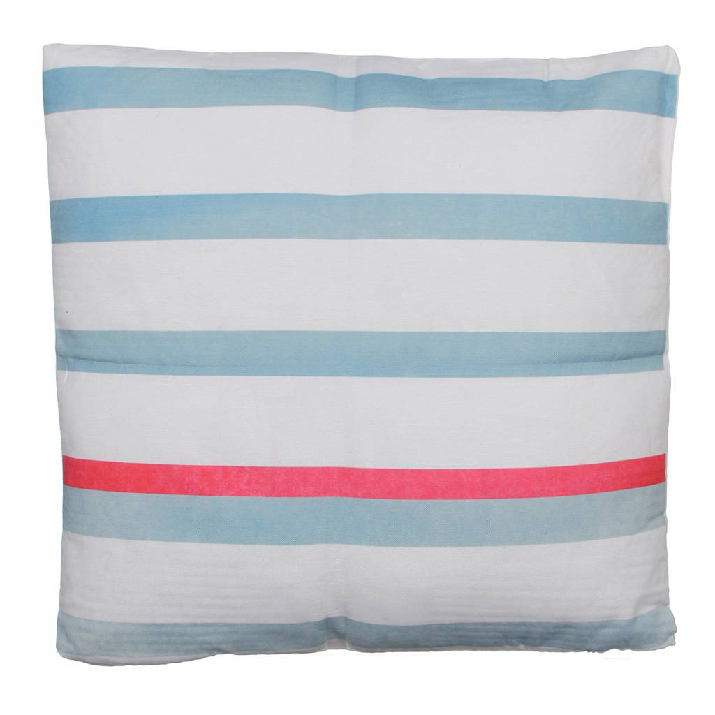 House of Seasons sierkussen (45x45 cm), Blauw/wit/rood