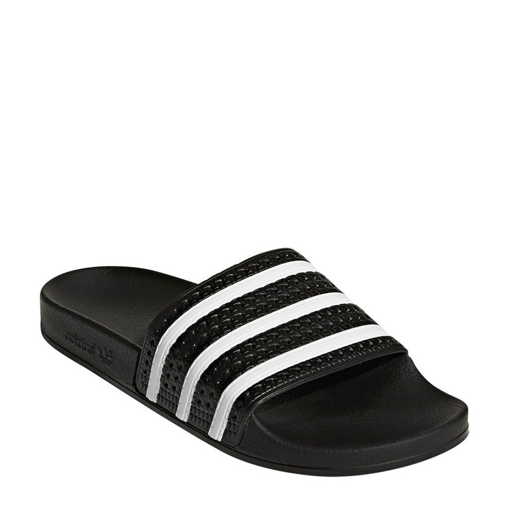 adidas Originals Adilette badslippers zwart/wit | wehkamp