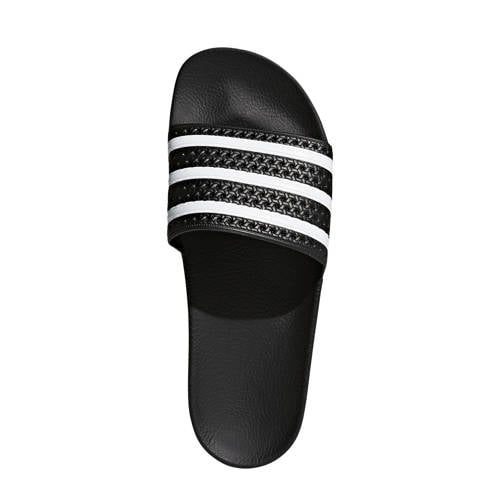 adidas Originals Adilette badslippers zwart/wit afbeelding