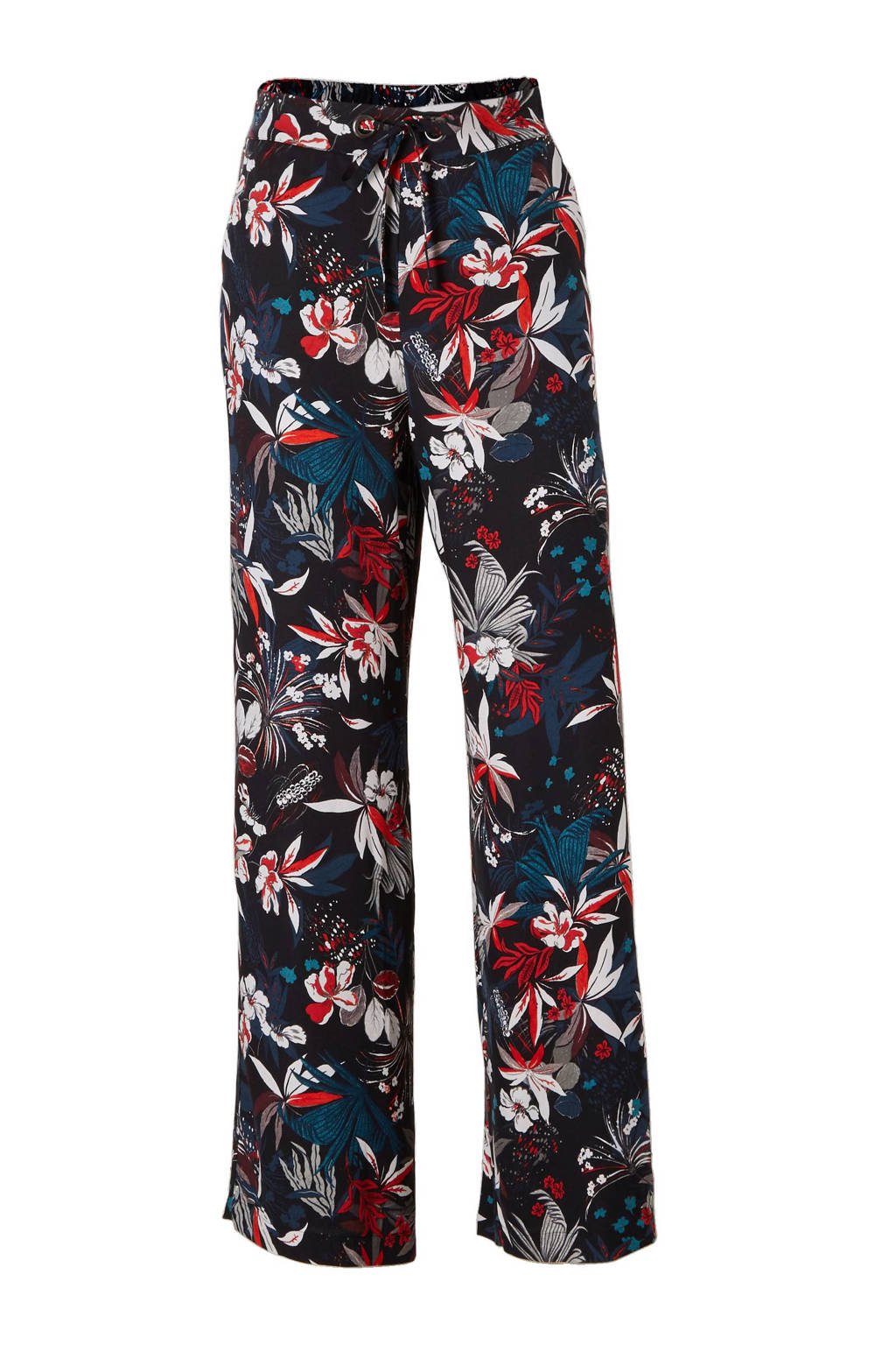 Mango loose fit broek, Zwart/blauw/rood