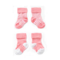 KipKep blijf-sokken 0-6 maanden - set van 2 roze