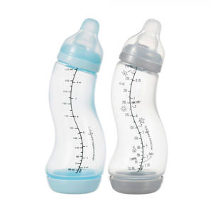 S-fles natural double pack 2x250 ml lichtblauw/wit goud