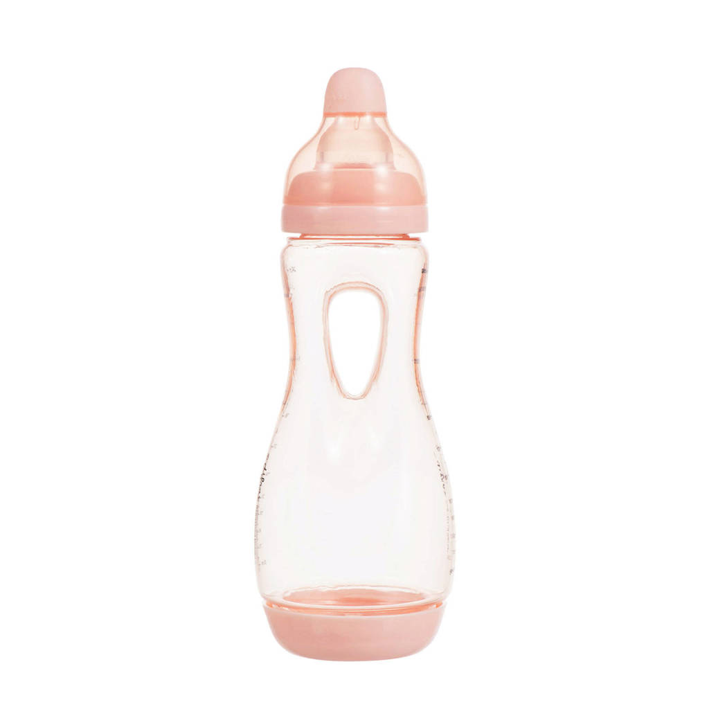 Difrax handgreepfles 240 ml roze, Roze
