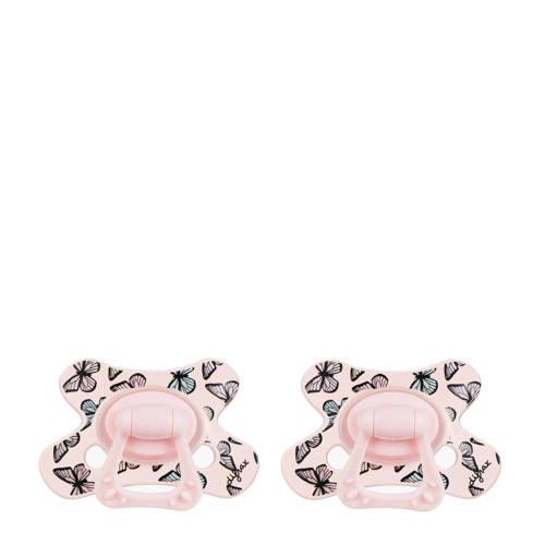 Difrax Natural Fopspeen 6 Mnd 2 Stuks Roze difrax kopen in de aanbieding