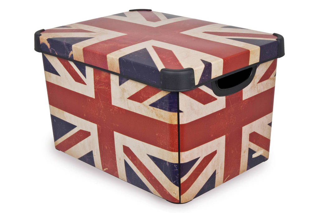 Curver Decobox Stockholm L Union Jack, Rood/wit