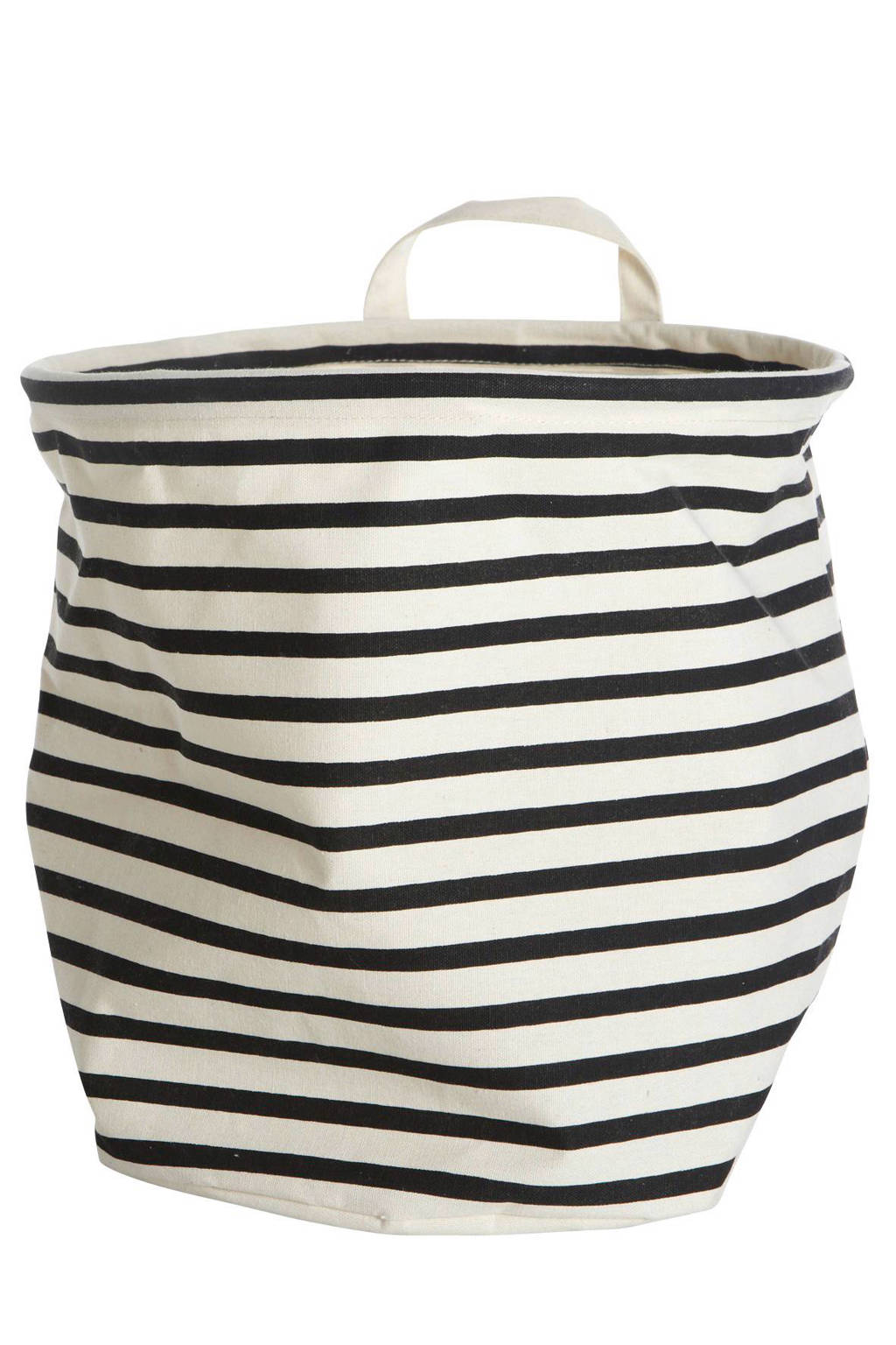 House Doctor mand Stripes (Ø30 cm), Zwart/crème