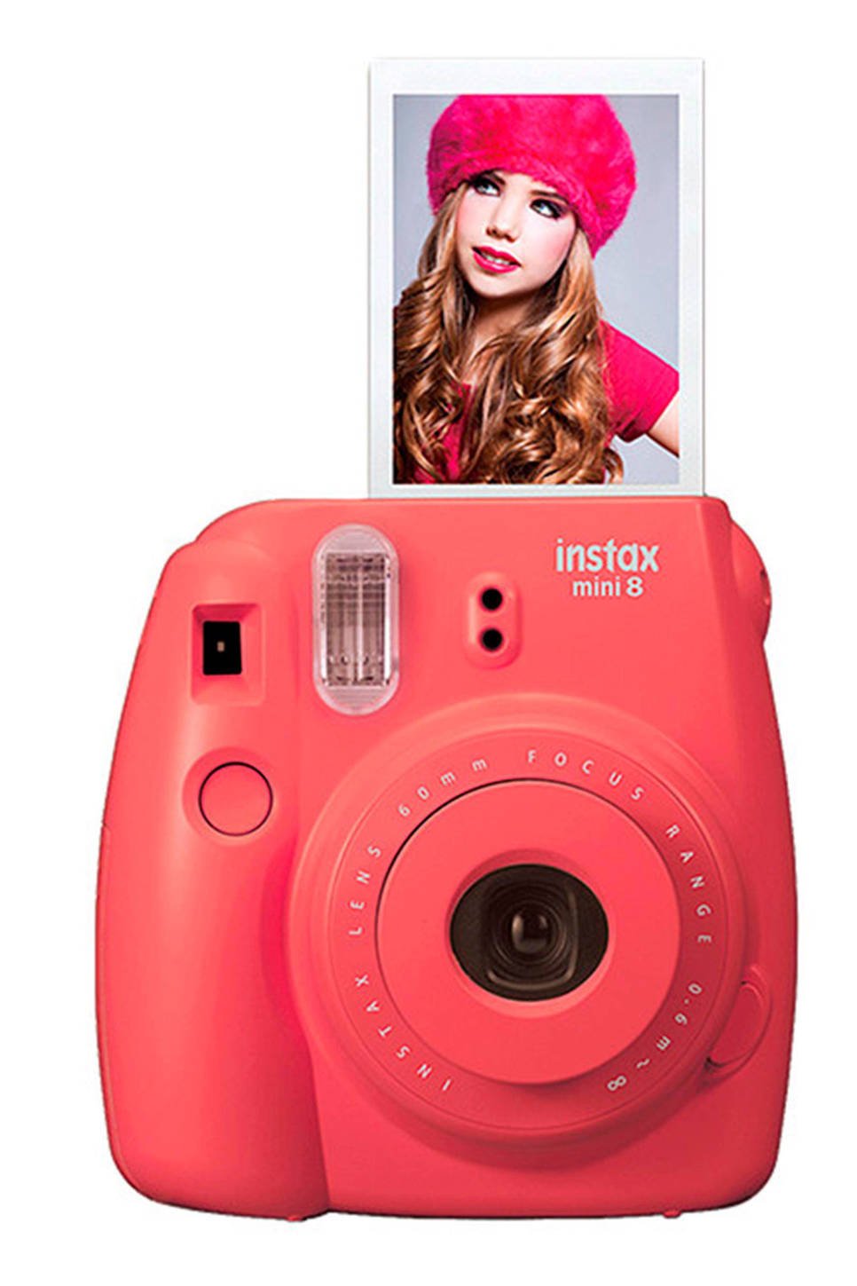 Fujifilm Instax Mini 8 camera, Rood