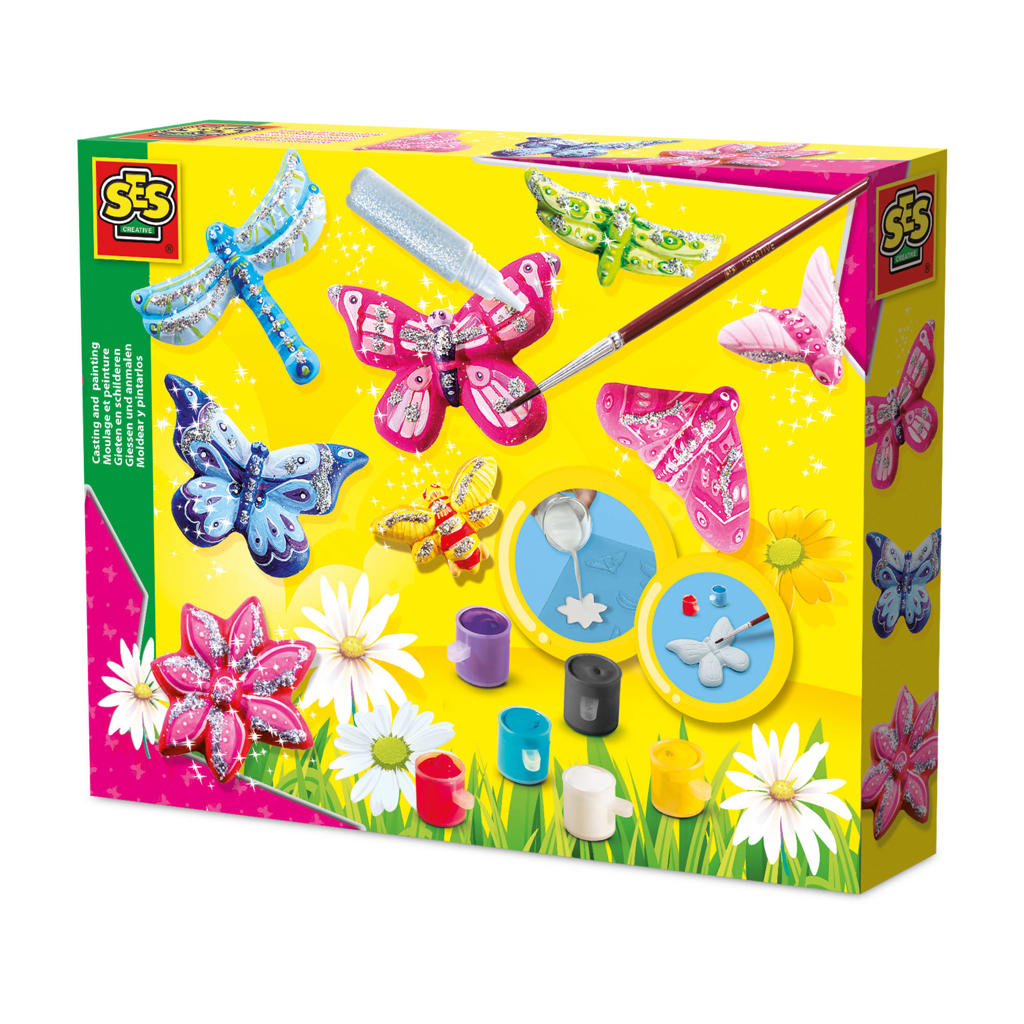 SES Gieten en schilderen - Vlinders en glitter
