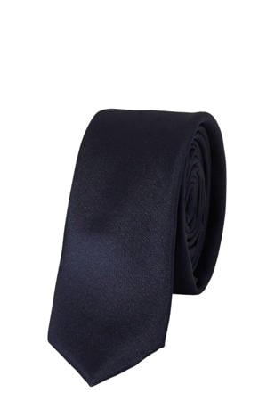 zijden stropdas donkerblauw