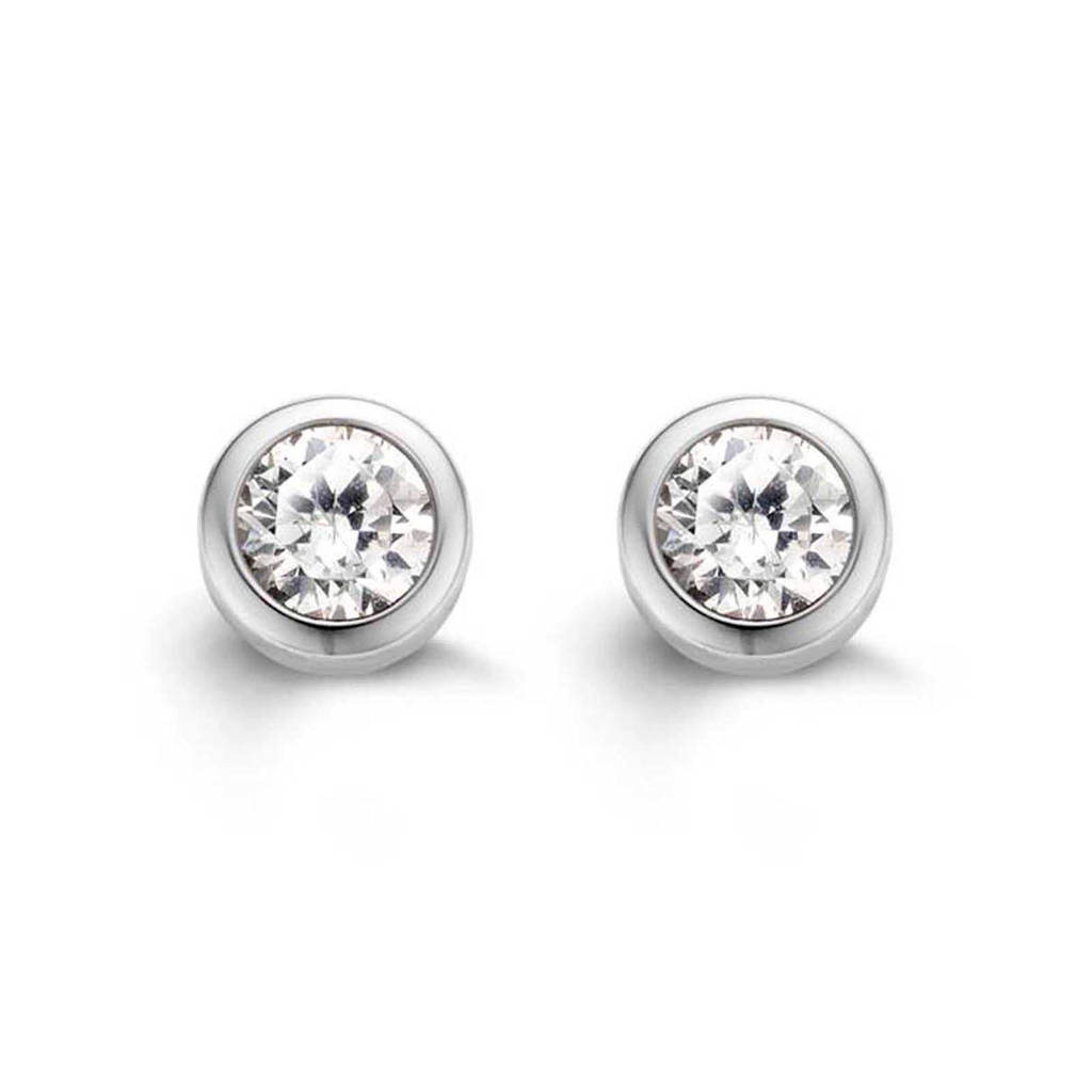 Ti Sento - Milano zilveren oorstekers, Zilver, Zirkonia
